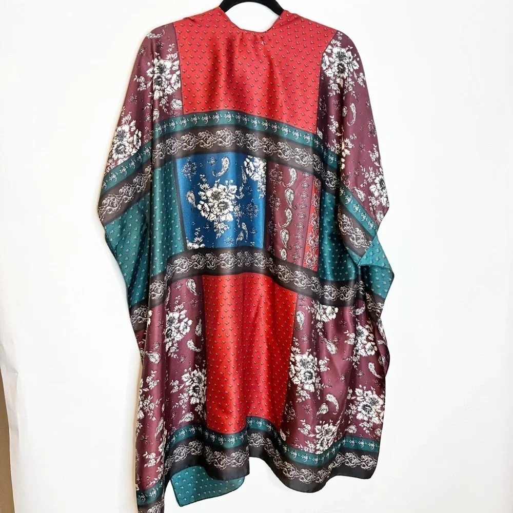 Free People | Mon Cheri Silky Patchwork Kimono
